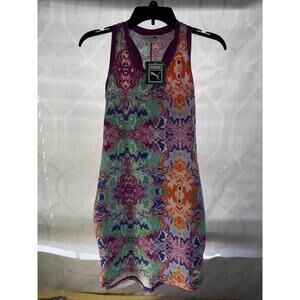 Puma Hypnotize Sleeveless Dress Womens Size M Green Mini Summer Active 536864 01